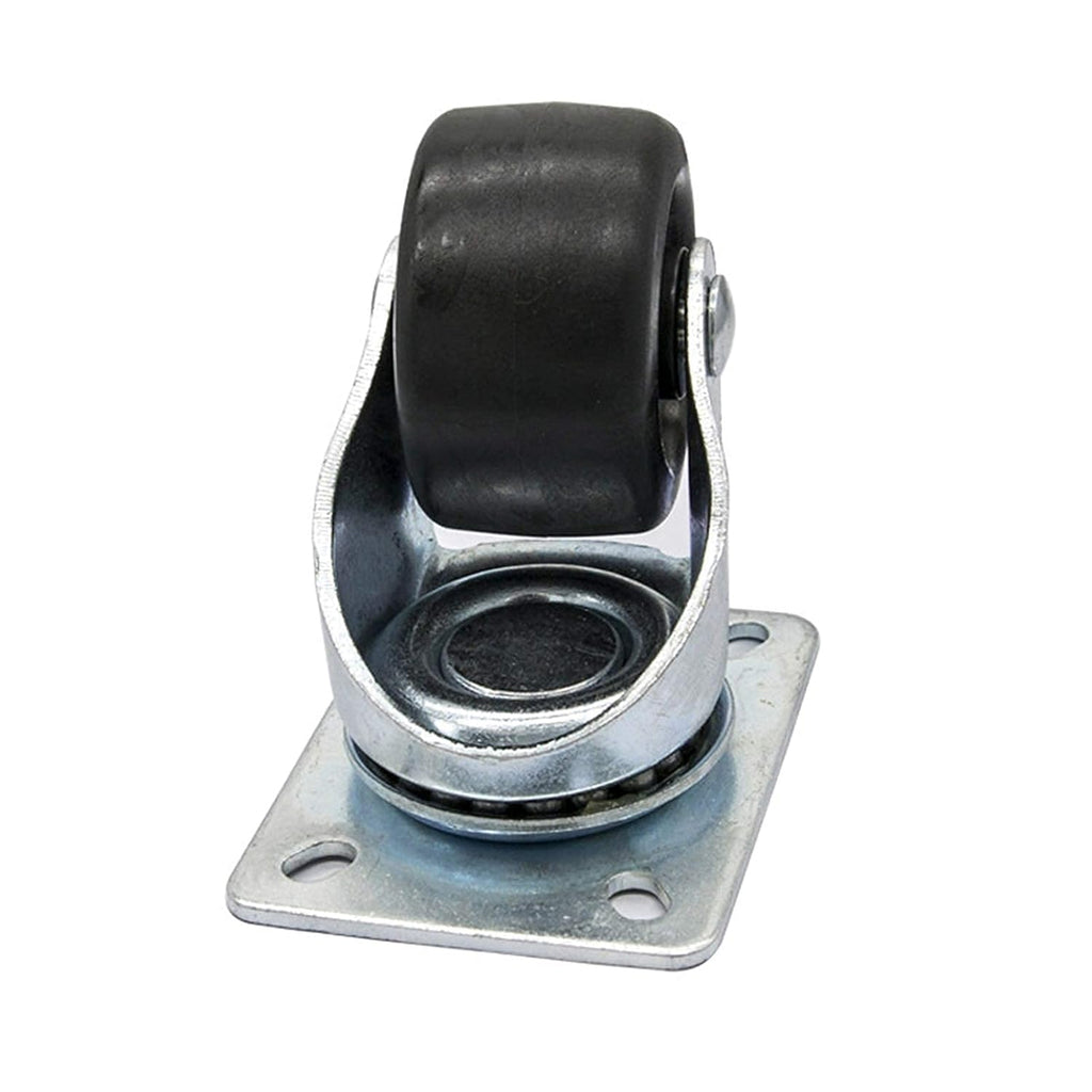 40mm Universal Rubber Plate Wheels for Industrial Tables and Chairs Flat Base Design Heavy-Duty Smooth Rolling Casters for Easy Mobility