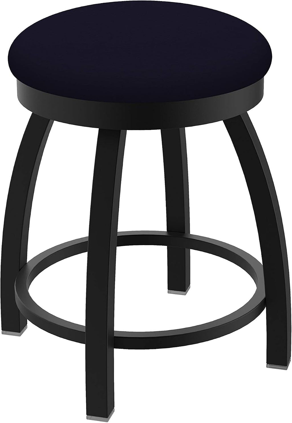 802 Misha 18' Swivel Vanity Stool with Black Wrinkle Finish and Canter Twilight Seat