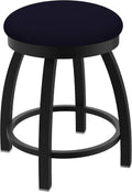 802 Misha 18' Swivel Vanity Stool with Black Wrinkle Finish and Canter Twilight Seat
