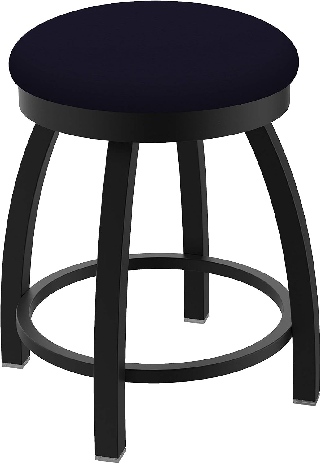 802 Misha 18' Swivel Vanity Stool with Black Wrinkle Finish and Canter Twilight Seat