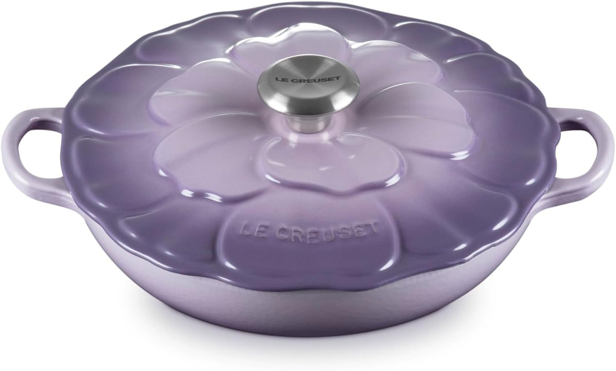Le Creuset Enameled Cast Iron Signature Petal Braiser, 2.25 qt., Provence w/Stainless Steel Knob