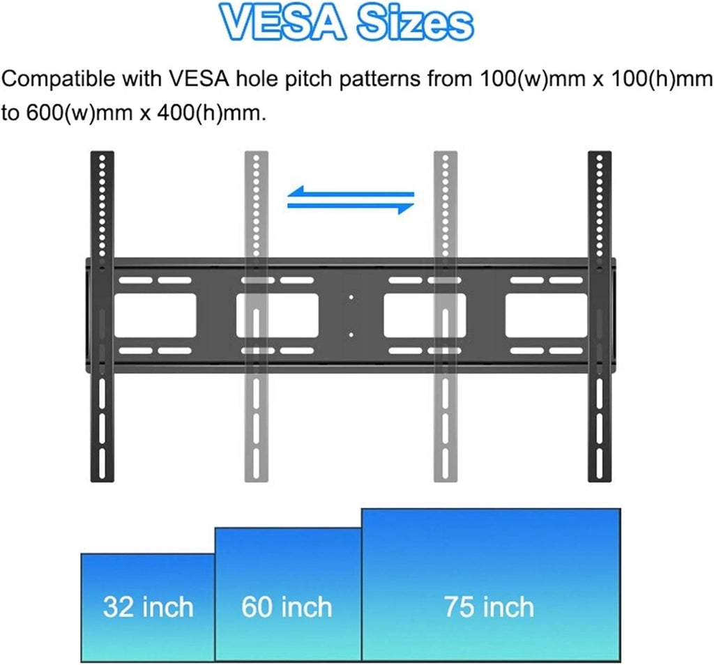 Mobile TV Cart with Wheels for 32-75 Inch, Heavy Duty Universal Floor TV Stand Height Adjustable with 3 Storage Shelf, Loads 300Lbs Beautiful Scenery