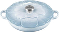 Le Creuset Enameled Cast Iron Signature Petal Braiser, 2.25 qt., Coastal Blue w/Stainless Steel Knob
