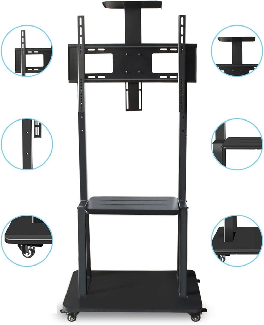 Universal TV Stand TV Stand Base TV Stand Home Floor-Standing Mobile TVs Stand Office Conference Room 32/50/65 Inch Display Stand Heavy-Duty All-in-one Cart TV Shelf Tv Stand Mount,Brass-A