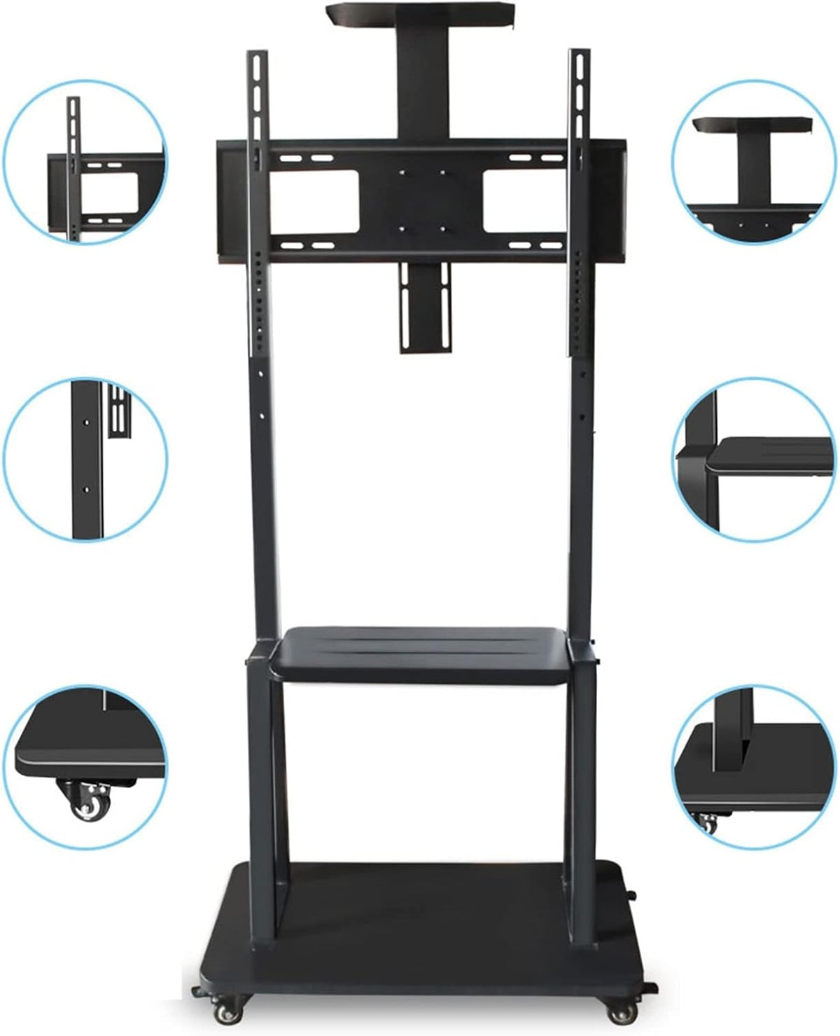 Universal TV Stand TV Stand Base TV Stand Home Floor-Standing Mobile TVs Stand Office Conference Room 32/50/65 Inch Display Stand Heavy-Duty All-in-one Cart TV Shelf Tv Stand Mount,Brass-A