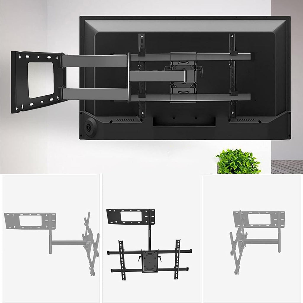 Universal Tv Stand Tv Stand Base 37'-75' Multifunctional Tv Wall Mount Full Motion Articulating Arms Swivels Tilts Extension Rotationtv Bracket, Max Vesa 600X40,