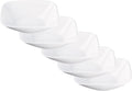 CORELLE CP-9626 Plate, Plate, Width 8.9 x Depth 8.9 x Height 2.6 inches (22.5 x 22.5 x 6.5 cm), Unbreakable, Lightweight, Winter Frost White, Square, Large Bowl, Set of 5