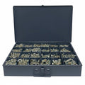 Nationwide Industrial Supply-1275 Piece Grade 8 Coarse Thread Bolt & Nut Drawer Kit-Hex Cap Screws, Hex Nuts, SAE Flat Washers, & SAE Lock Washers. 1/4', 5/16', 3/8' & 1/2'.- Grey Metal Drawer