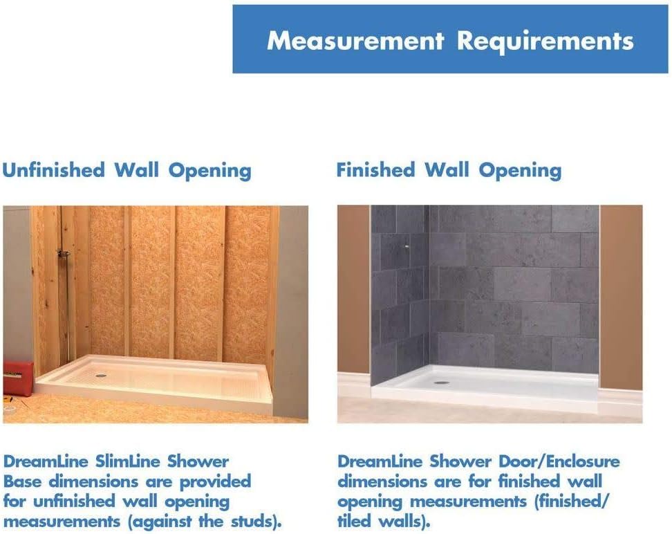 DreamLine 32 in. D x 48 in. W x 76 3/4 in. H Center Drain Acrylic Shower Base and QWALL-5 Backwall Kit In White, DL-6070C-01