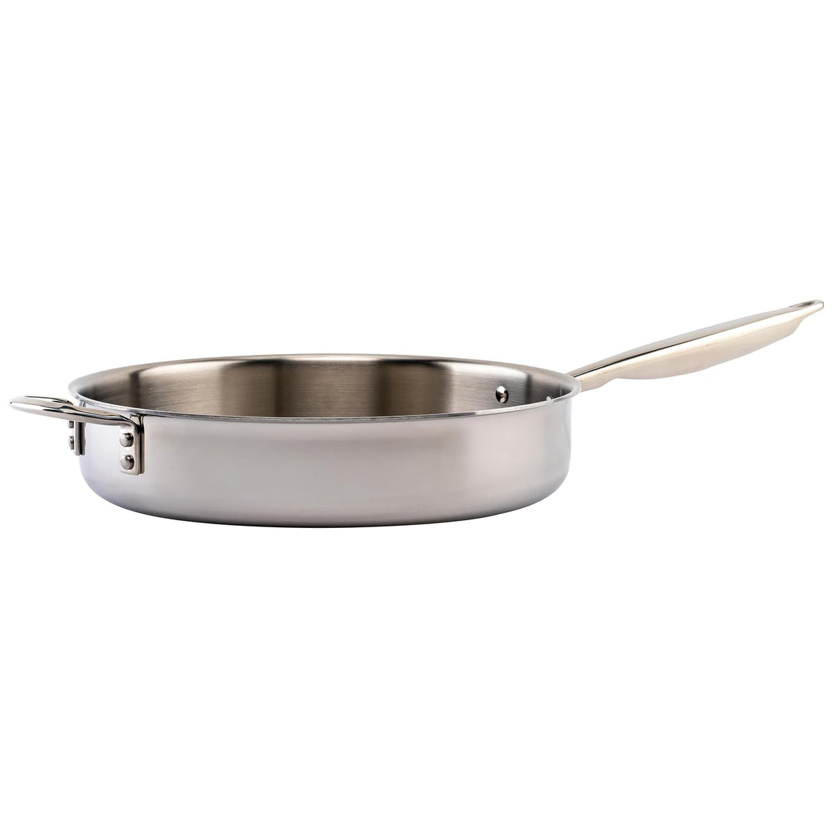 WINCO Tri-Ply Saute Pan, Silver