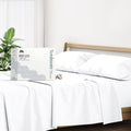 Mayfair Linen 100% Egyptian Cotton 2 Pack Queen Sheet Set - Luxury 500 Series Soulmate Collection Cotton Sheets Queen Size (8 PC, White), Soft, Cooling, Sateen 16' Deep Pocket Hotel Quality Sheet