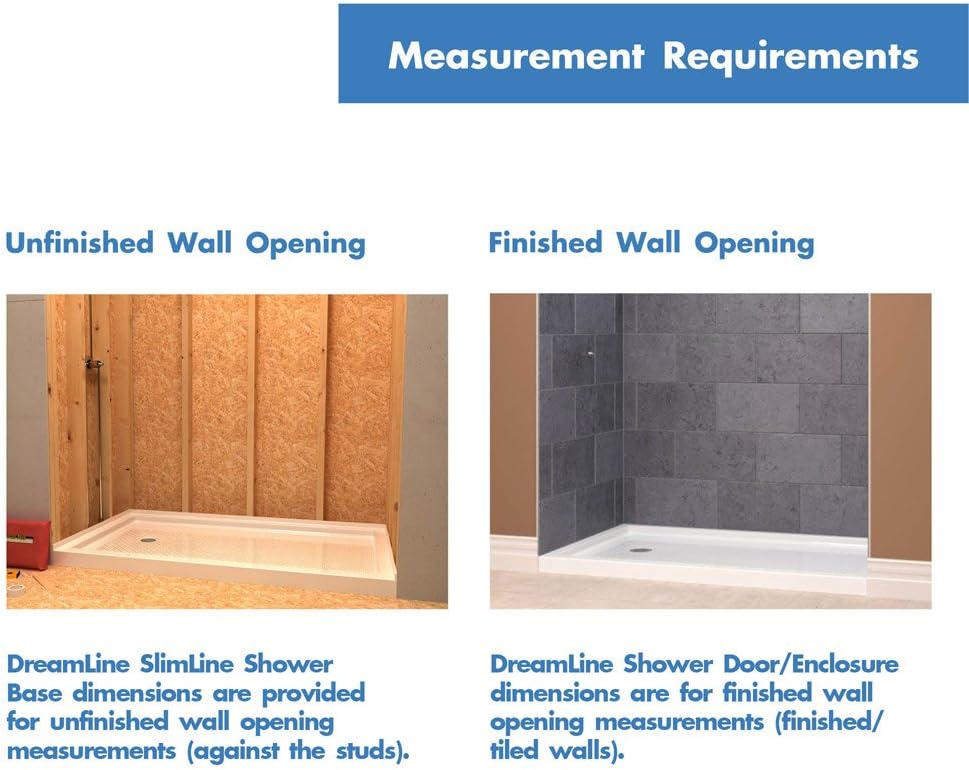 DreamLine 34 in. D x 60 in. W x 75 5/8 in. H Left Drain Acrylic Shower Base and QWALL-3 Backwall Kit In White, DL-6147L-01