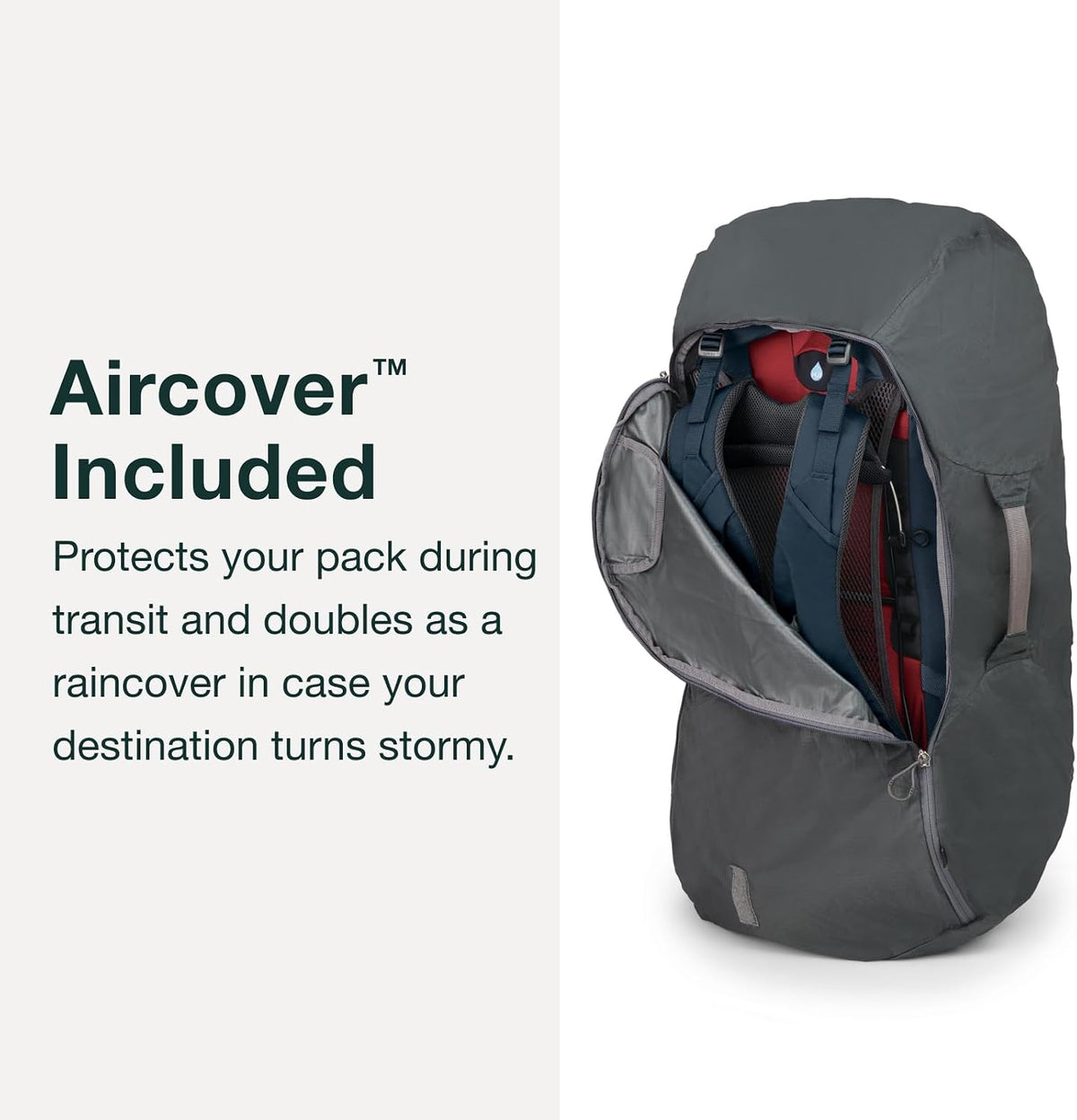 Osprey Farpoint Trek 55L Men's Travel Backpack, Muted Space Blue
