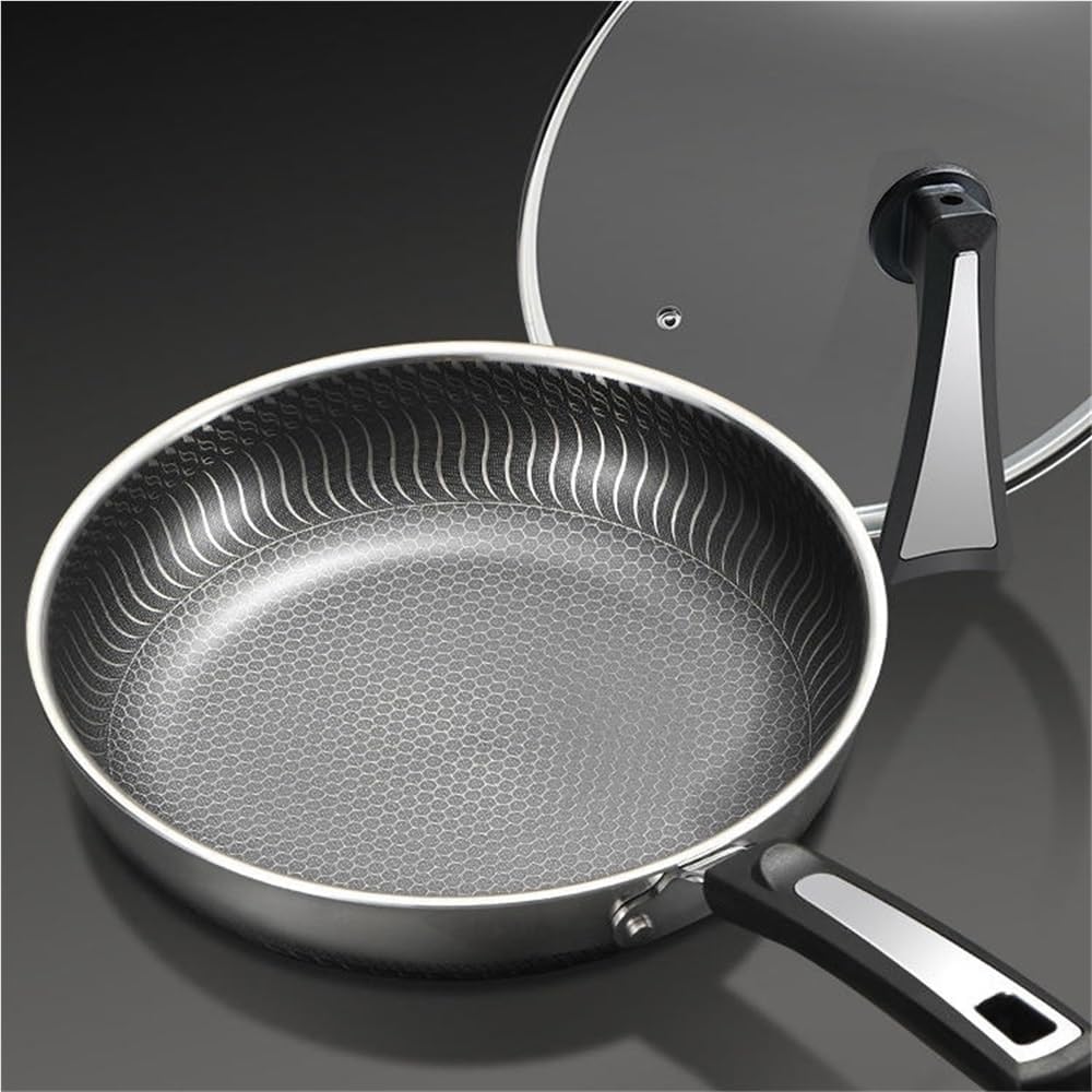 Sauciers Non Stick Stainless Steel Skillets Stainless Steel Non Stick 28cm Round Frying Pan Round cookware