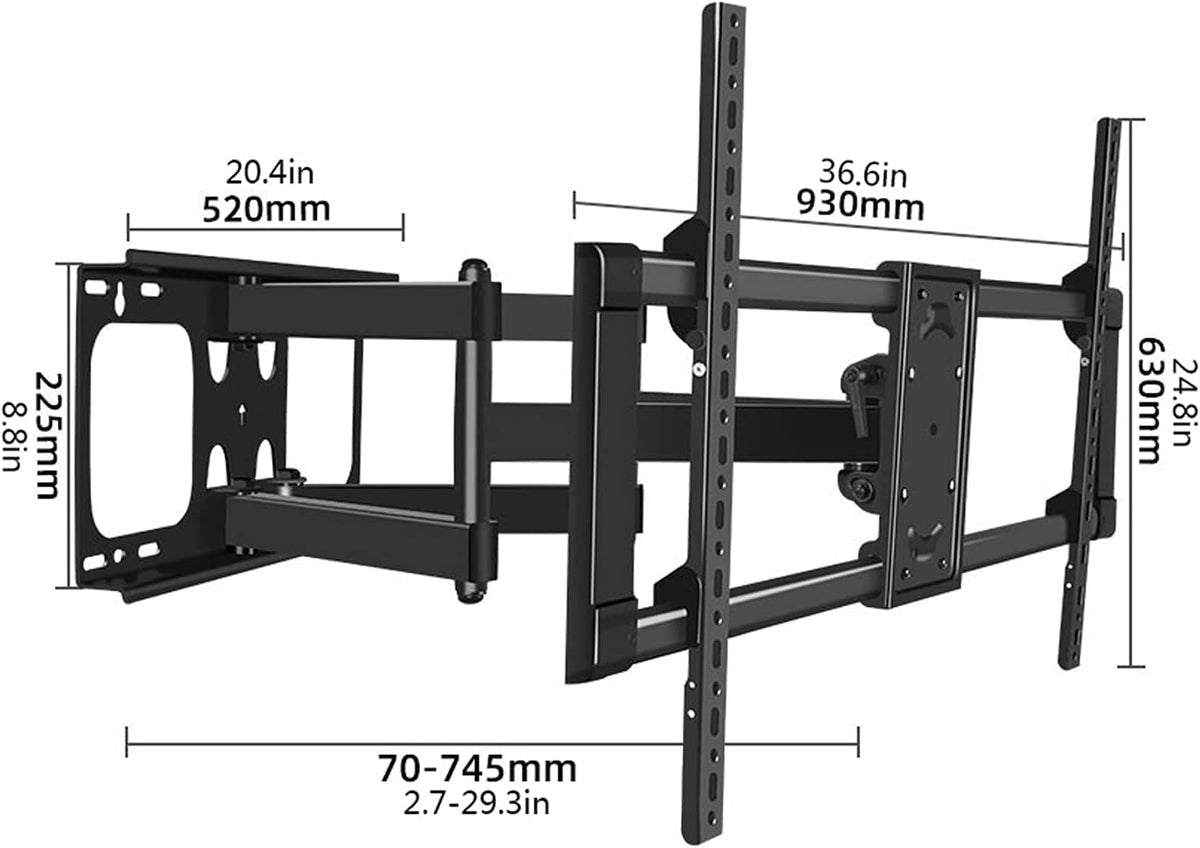 Universal TV Stand TV Stand Base Full Motion TV Wall Mount Bracket Universal Articulating Arms Swivels Tilts Extension Rotation TV Mount for Most 50'-85' LED LCD Flat Screen TVs Tv Stand Mount