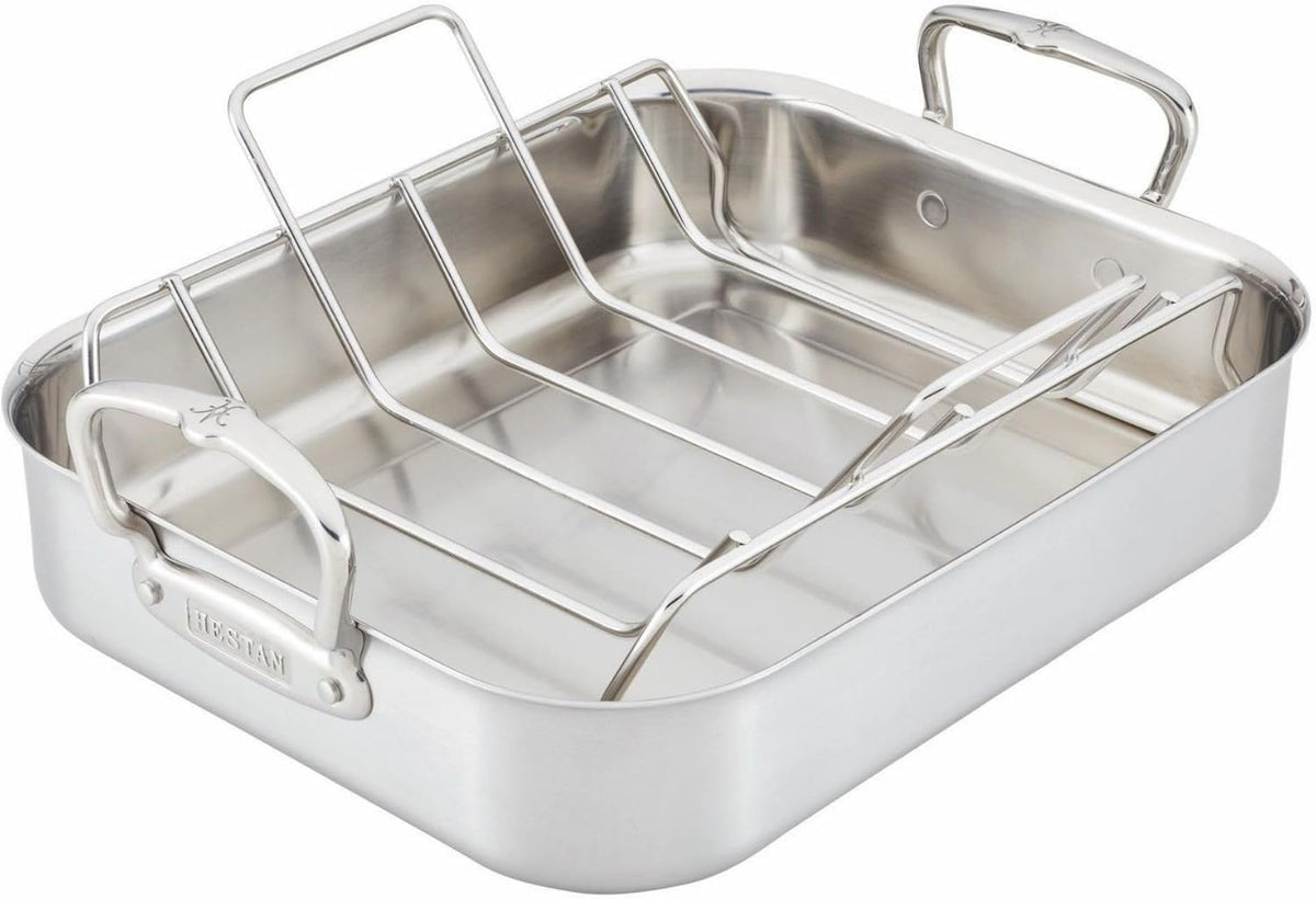 Hestan Provisions – 16.5' Classic Clad Roaster with Stainless Steel Rack