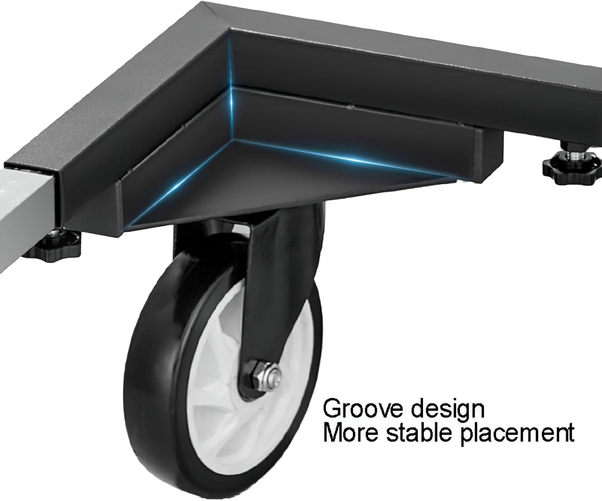 Heavy Duty Mobile Base with Wheels for Smoker Oven, Adjustable Universal Dolly Stand with Locking Casters (High-end Model)