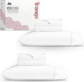 Mayfair Linen 100% Egyptian Cotton Twin XL Size Sheet Set - Luxury 800 Series Tranquil Collection Egyptian Cotton Twin XL Sheets (Pack of 2, White), Soft 16' Deep Pocket College Dorm Room Sheets