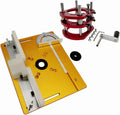 Aluminum Router Table Insert Plate Router Lift Kit for 65mm Diameter Motors Woodworking Workbench Trimmer Engraving Machine Tool(C)