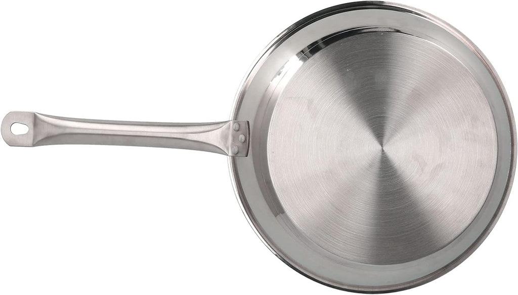 Gavigain Stainless Steel Frying Pan, kitchen Skillets Saucier Pan Non Stick Induction Pan Dishwasher and Oven Safe Omelet Pancake Maker for All Stove Kitchen Utensils