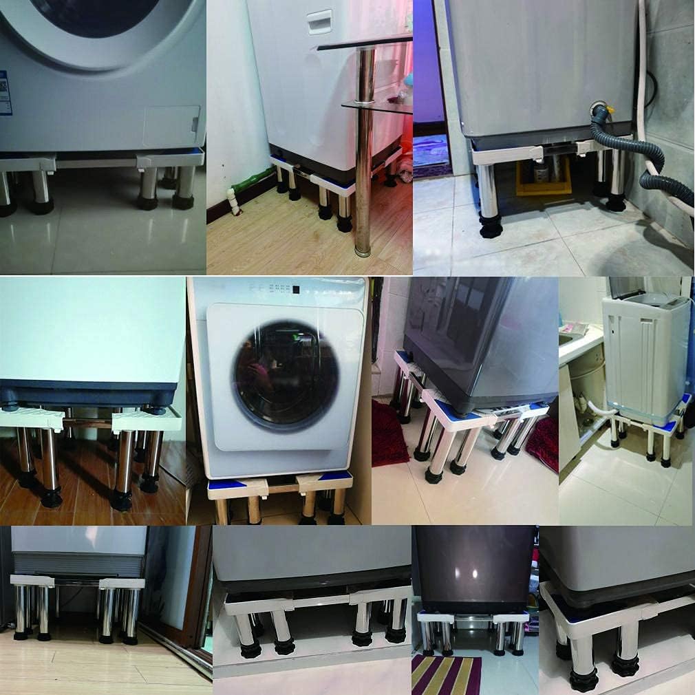 Adjustable Washing Machine Base Multi-Functional Stand with 8/12 Legs Universal Washing Machine Base Bracket Large Appliance Telescopic Platform Width 48-66cm Height 29-32cm S