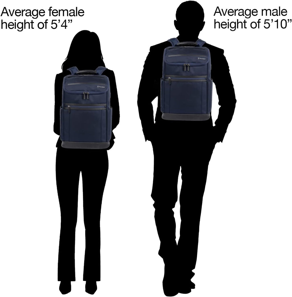 Travelpro Crew Executive Choice 3 Medium Top Load Backpack fits up to 15.6 Laptops and Tablets, USB A and C Ports, Men and Women, Jet Black