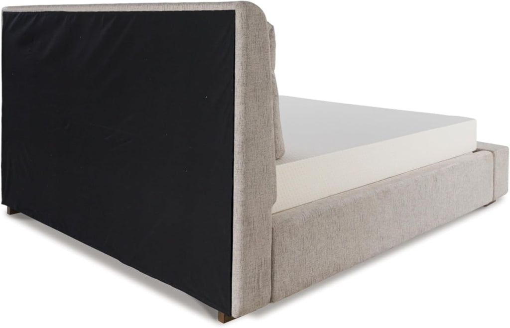 Signature Design by Ashley Cabalynn Casual King Upholstered Bed, Foundation or Box Spring Needed, Beige