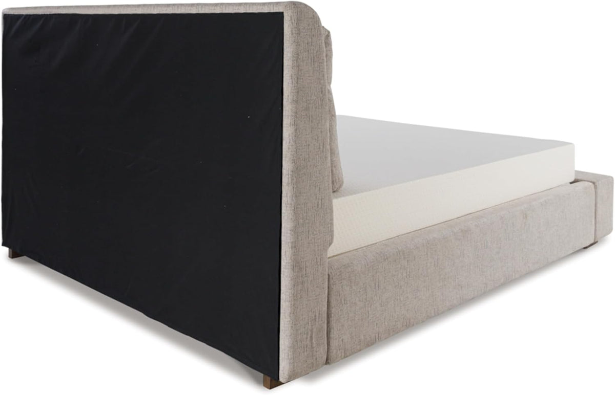 Signature Design by Ashley Cabalynn Casual California King Upholstered Bed, Foundation or Box Spring Needed, Light Brown