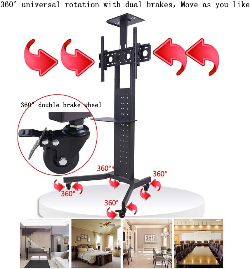 Universal TV Stand Universal TV Stand, Tv Floor Stand Universal Swivel TV Stand/Base Table Top TV Stand for 32 to 75 Inch TVs with Degree Swivel, 4 Level Height Adjustable, Heavy Duty Tempered Glass B