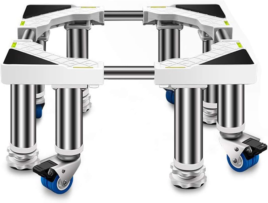 Washer Dryer Washing Machine Base Heavy Duty Washing Machine Base with Wheels Universal Mobile Base Fridge Stand Locking Swivel Wheels Stent Appliance Refrigerator Stand 45-65