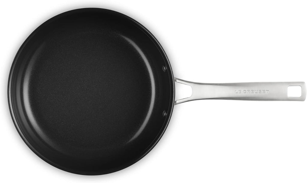 Le Creuset Essential Stainless Steel Non-Stick Shallow Round Frying Pan, 9.5'