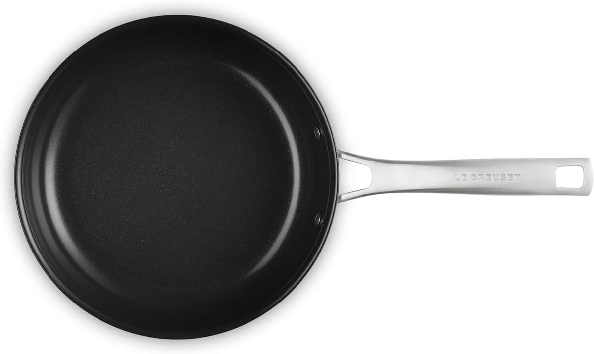 Le Creuset Essential Stainless Steel Non-Stick Shallow Round Frying Pan, 9.5'