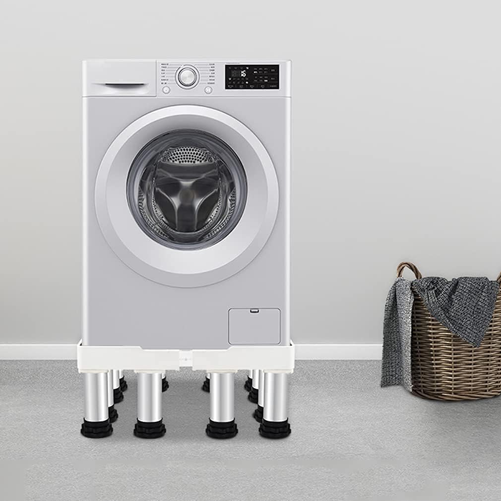 Multi-Functional Ajustable Base Stand Washing Machine Refrigerator Stand Pedestal Length 50-75cm Dryer Stand Universal Base Fridge Stand Height 29-32cm for cookers Dishwasher