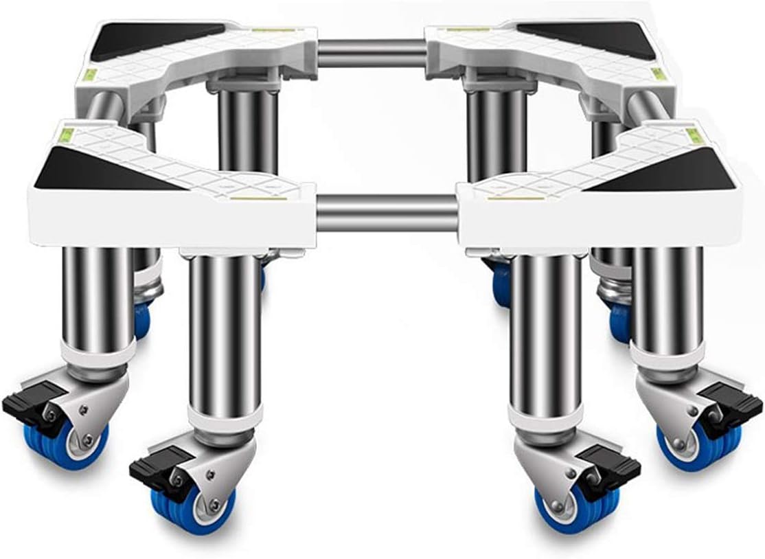 Adjustable Washing Machine Base Heavy Duty Washing Machine Base with Wheels Universal Mobile Base Fridge Stand Locking Swivel Wheels Dryer Stent Appliance Stand 45-65cm Washer