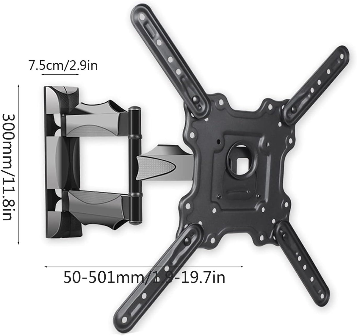 Universal TV Stand TV Stand Base 32'-58' Three-arm TV Swivel Bracket Full Motion TV Wall Mount Bracket Extension Tilt Rotation, Holds Up to 62lbs, Max VESA 400x400mm Tv Stand Mount
