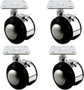 Caster Wheels,4×5/2 inch Alloy Flat Plate Universal Wheel-Mobile Cabinet Table Base Plate Wheel, Furniture Silent Rotating Wheel with Brake/with Screws (60/80KG-4 only)