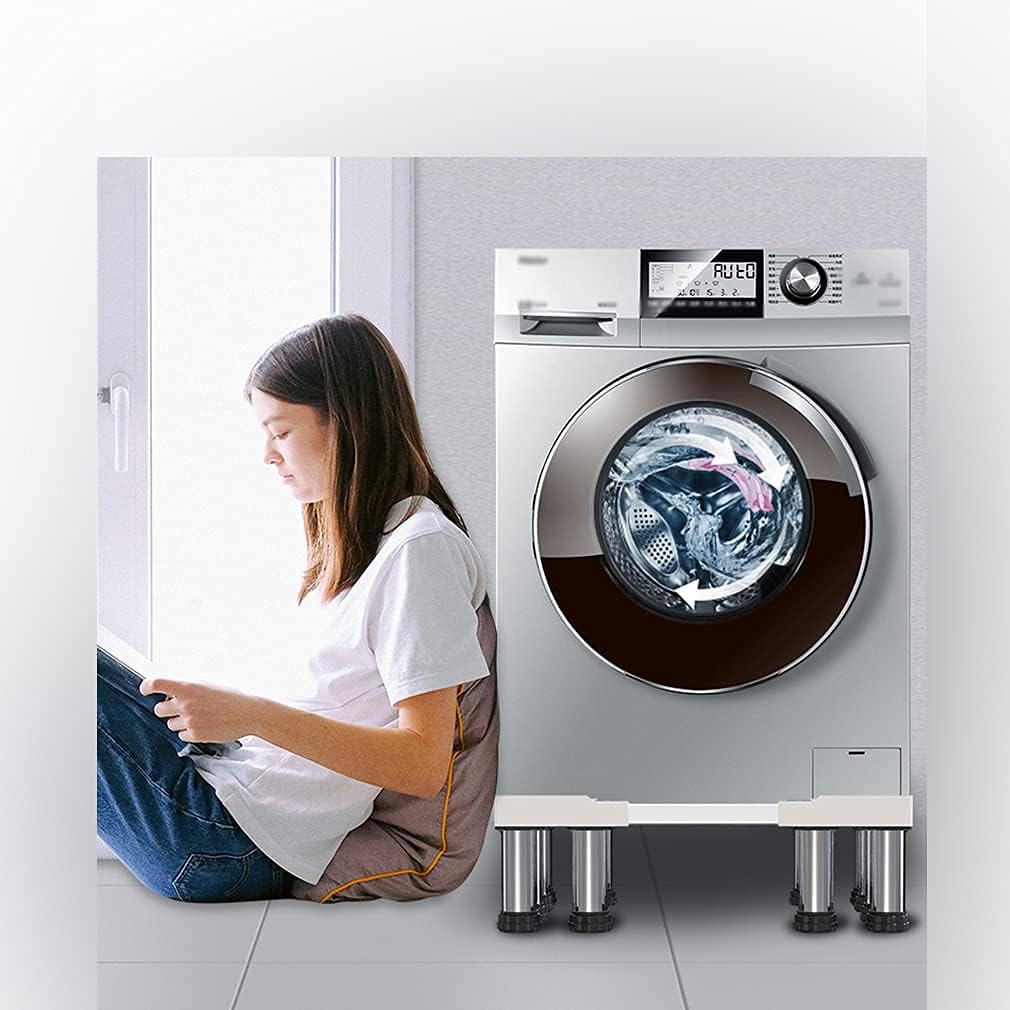 Universal Base Tumble Dryer Washing Machine Stand Adjustable Length/Width 47-69cm Air Conditioner Base Dishwasher Fridge Filing Cabinet Stand Base Heightened 10-13cm (8 Legs