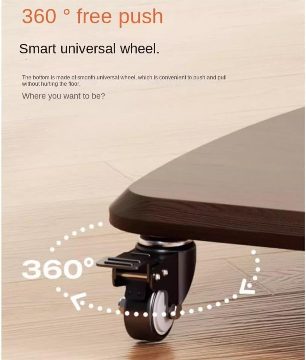 Universal TV Stand TV Stand for Bedroom Mobile TV Stand for 32-80 Inch TVs, Height Adjustable TV Cart with Media Shelf Wood Base and Wheels, Holds Up to 132lbs Universal Television