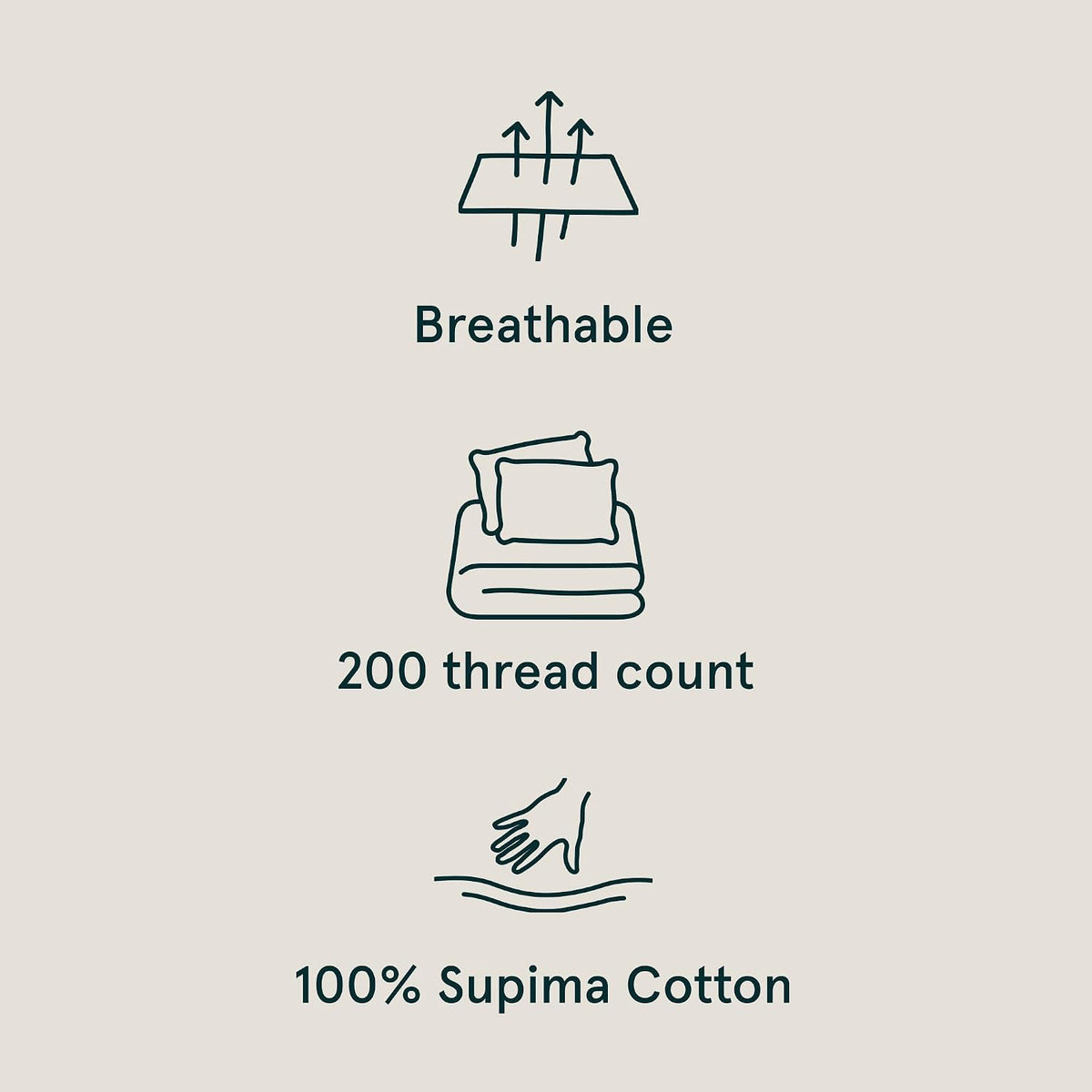 Tuft & Needle California King Percale Sheet Set – 100% Supima Cotton, Crisp & Cooling Sheets for Hot Sleepers, Breathable & Durable Hotel-Quality Bedding, Deep 16' Pockets, Oeko-Tex Certified, Sand