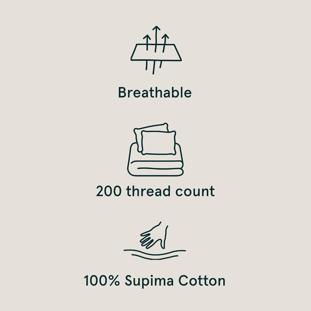 Tuft & Needle Queen Percale Sheet Set – 100% Supima Cotton, Crisp & Cooling Sheets for Hot Sleepers, Breathable & Durable Hotel-Quality Bedding, Deep 16' Pockets, Oeko-Tex Certified, Sand