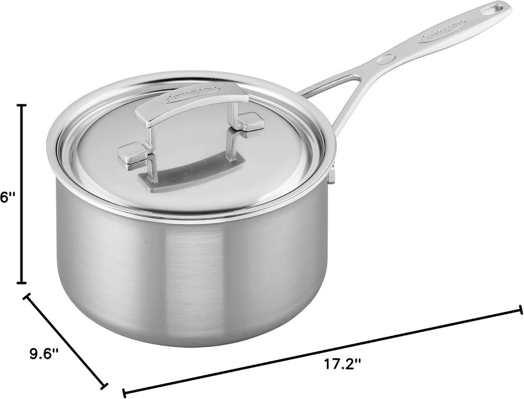 Demeyere Industry 5-Ply 3-qt Stainless Steel Saucepan