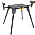 WORKESS Universal Miter Saw Stand with Grid Tabletop 300 lbs Load Capacity 6-Level Height Adjustment Table Saw Stand WK-MS046