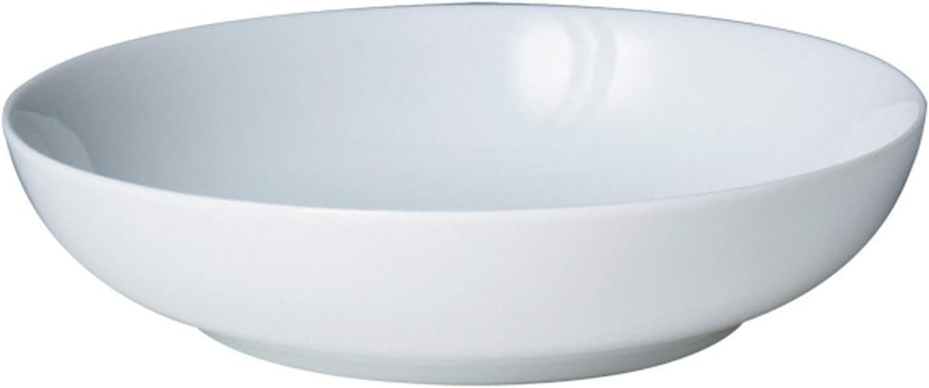 Denby White Porcelain Pasta Bowls Set of 4 - Dishwasher Microwave Safe Crockery 1.18L - Glazed Chip & Crack Resistant Tableware