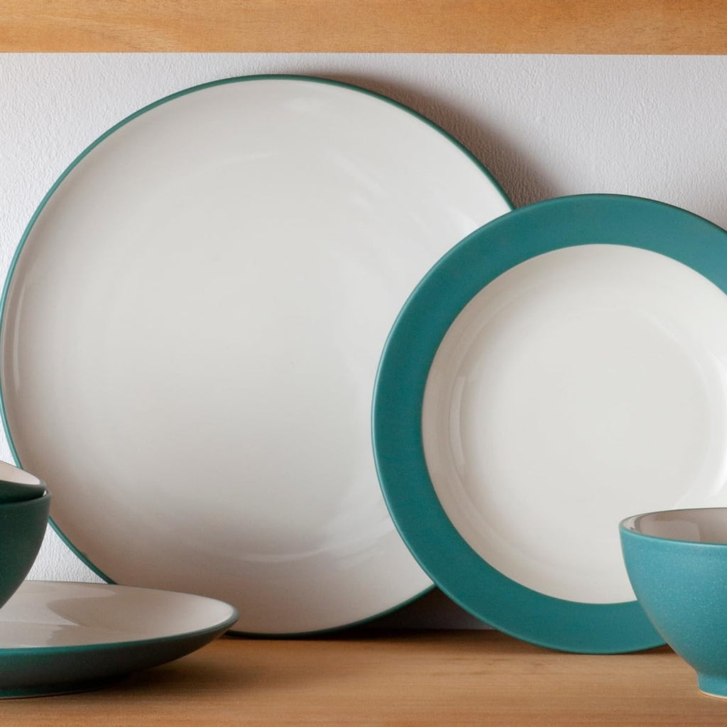 Noritake Colorwave Turquoise 12-Piece Coupe Dinnerware Set, Service for 4