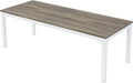 Large Dining Table, 78.7 x 27.6 Inches, Seats 6-8, Rustic Wood Top with Black Metal Frame (Taupe)