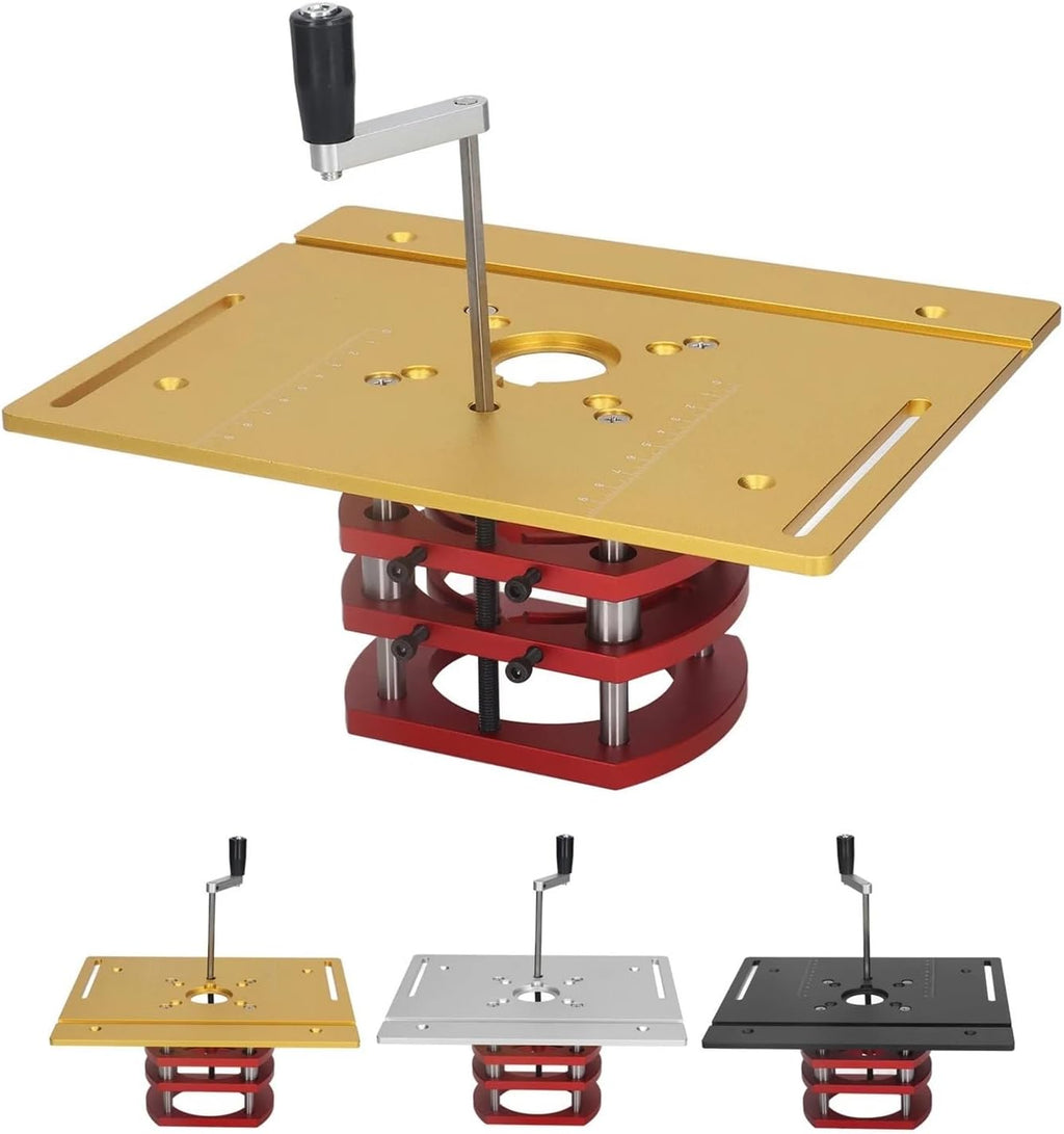 Router Lift Manual Lifting Router Lift System Kit Router Table Insert Base Plate Router Lift System Router Table Lift System(Black)