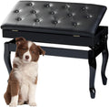Piano Bench Piano Bench with Storage Piano Accessories Piano Bench Adjustable Height Vanity Stool Piano Bench Black Length 72cm*Width 34cm