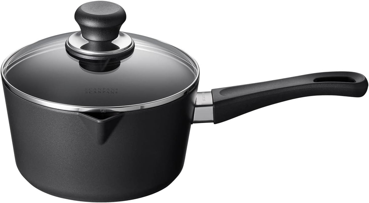 Scanpan Classic Induction 1.8 QT Nonstick Saucepan – Compatible with All Cooktops, Induction Ready, Metal Utensil Safe, Oven Safe to 500°F, Dishwasher Safe