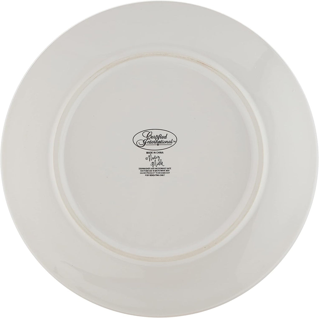 Certified International Sunflower Fields 9' Salad/Dessert Plates, Multi Colored, Medium, Set of 4 (Pack of 3)