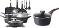 SENSARTE 20 Pcs Pots and Pans Set Nonstick, Induction Cookware Sets,1.5 Quart Nonstick Sauce Pan with Lid,Non stick Saucier Pan, Induction Comptable, PFOA Free